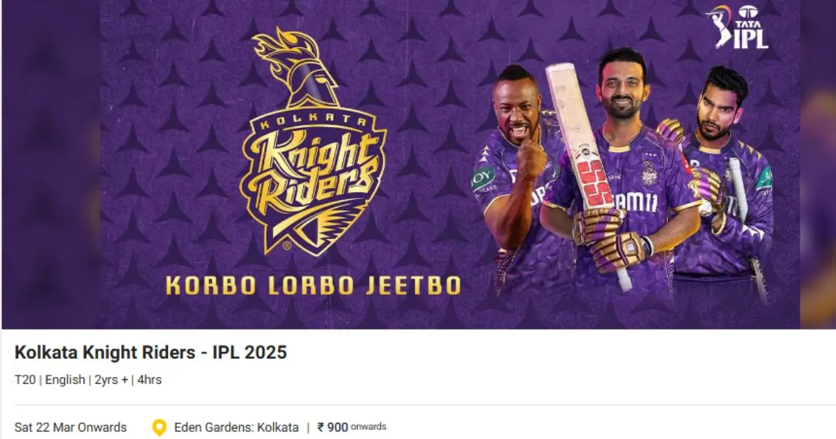 How to Book CSK vs KKR 2025 Tickets Online