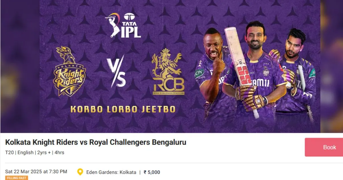 How to Book Royal Challengers vs Knight Riders Tickets Online