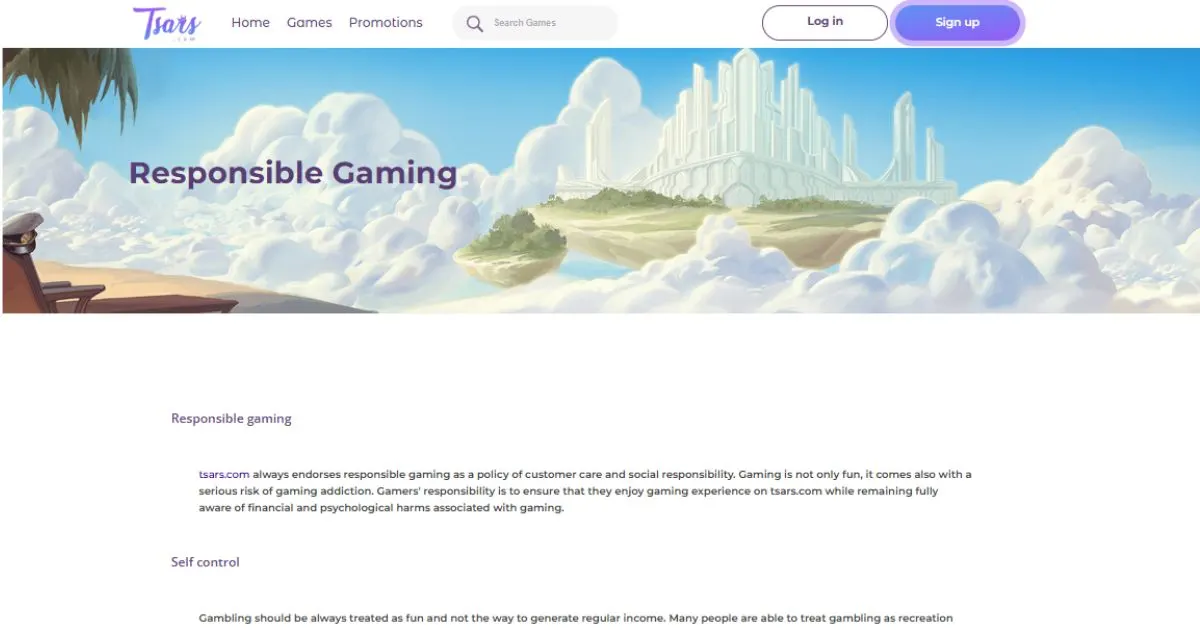 Tsars Casino Key Features